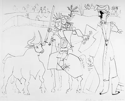 Picador on the Horseback on Arena Pablo Picasso